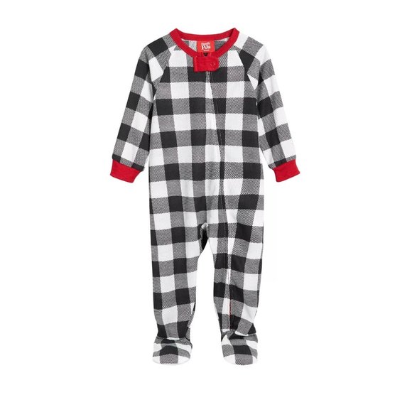 FAMILY PAJAMAS Matching Baby Lightweight Thermal Waffle Buffalo Check 6-9M - Picture 1 of 1